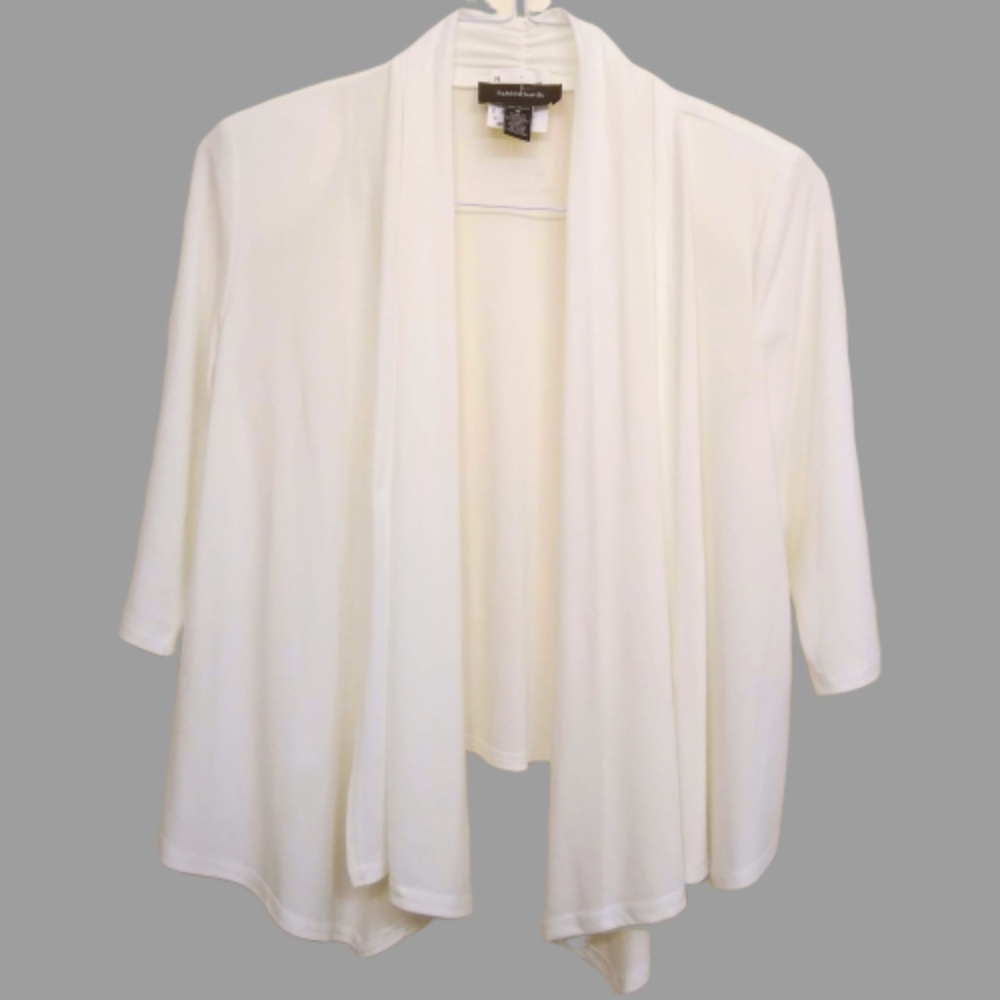 R&M Richards, Lightweight Shrug, ivory sz M NWT